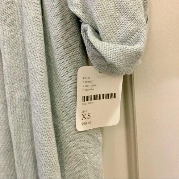 Free People Pale Baby Blue Colette Crochet Macrame Neckline Tee - Picture 4 of 4